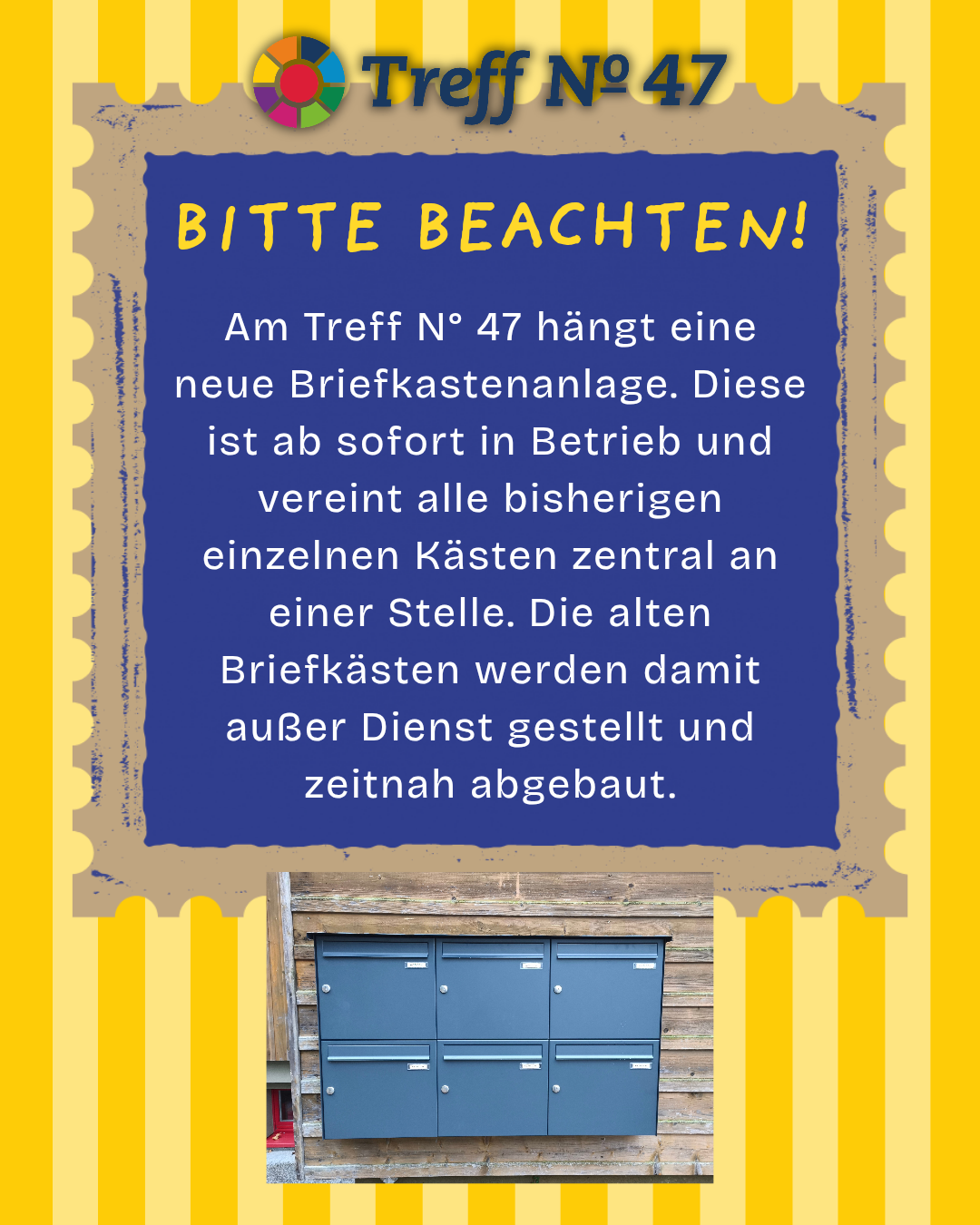 Neue Briefkastenanlage