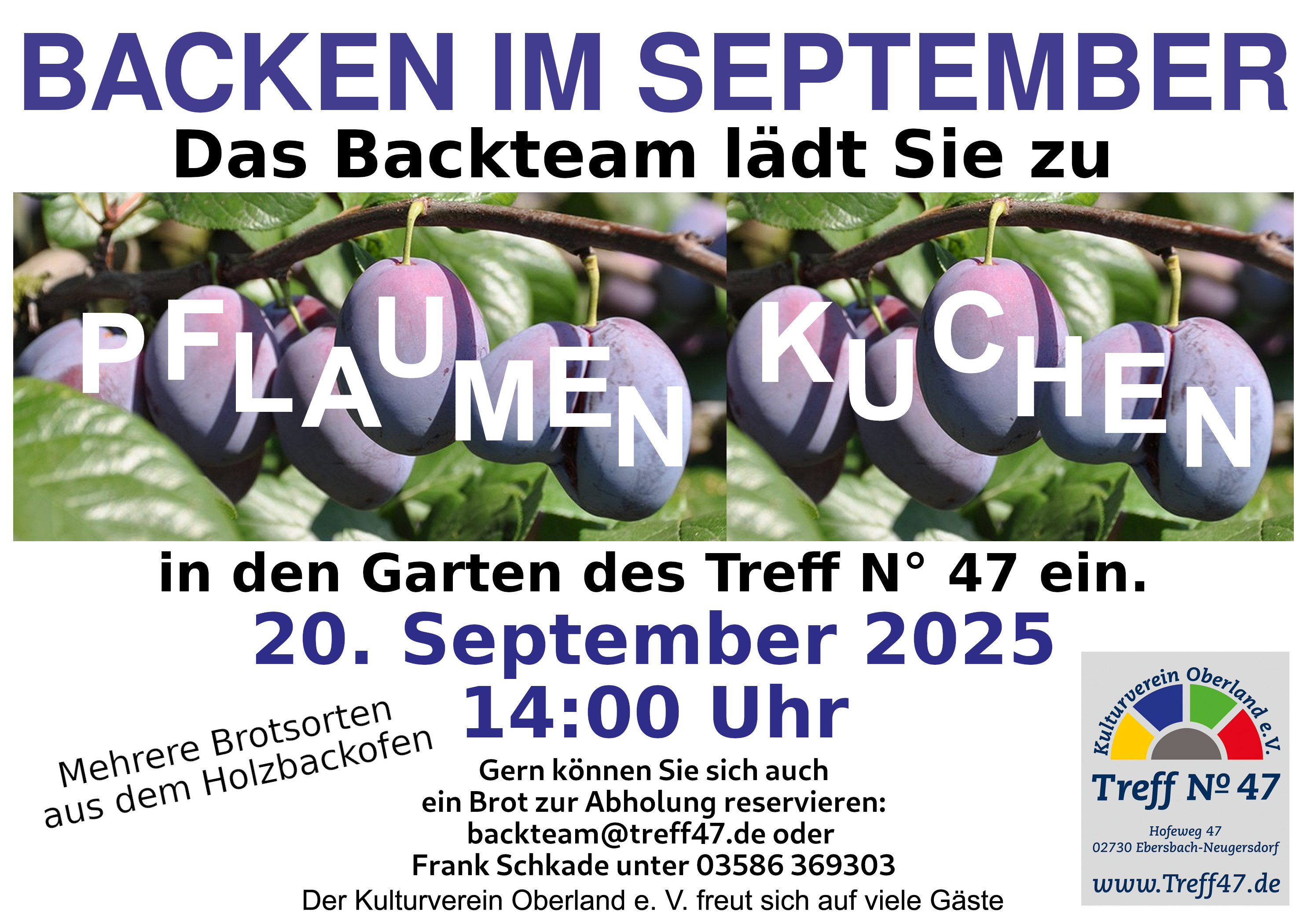 Backen Plakat 20 09 2025